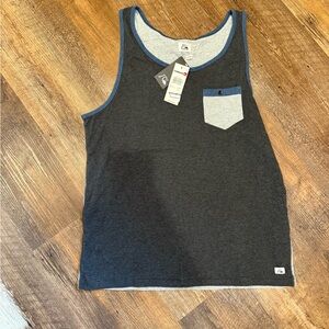 NWT Quiksilver Gray and Blue Tank Top men’s medium